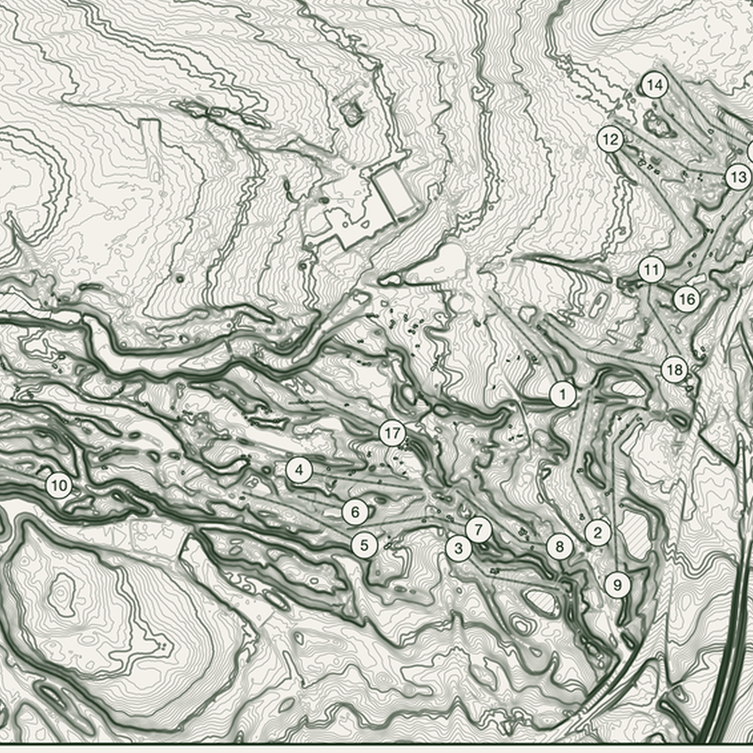 Gleneagles King'S Golf Course Print | Topographic Map Wall Art