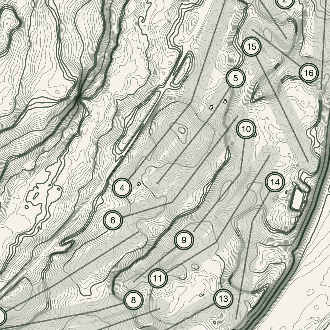 Boat Of Garten Golf Course Print | Topographic Map Wall Art