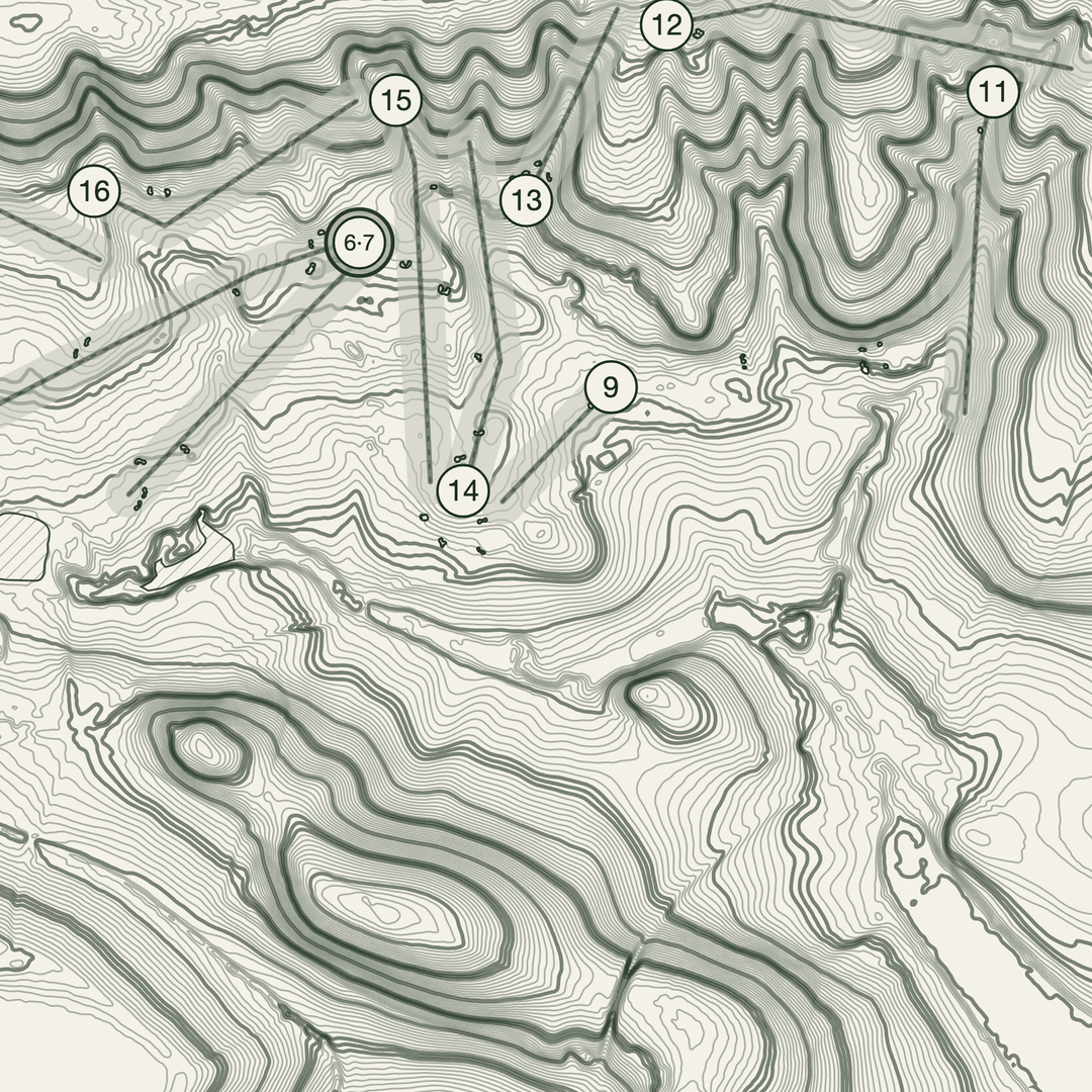 Notts Hollinwell Golf Course Print | Topographic Map Wall Art