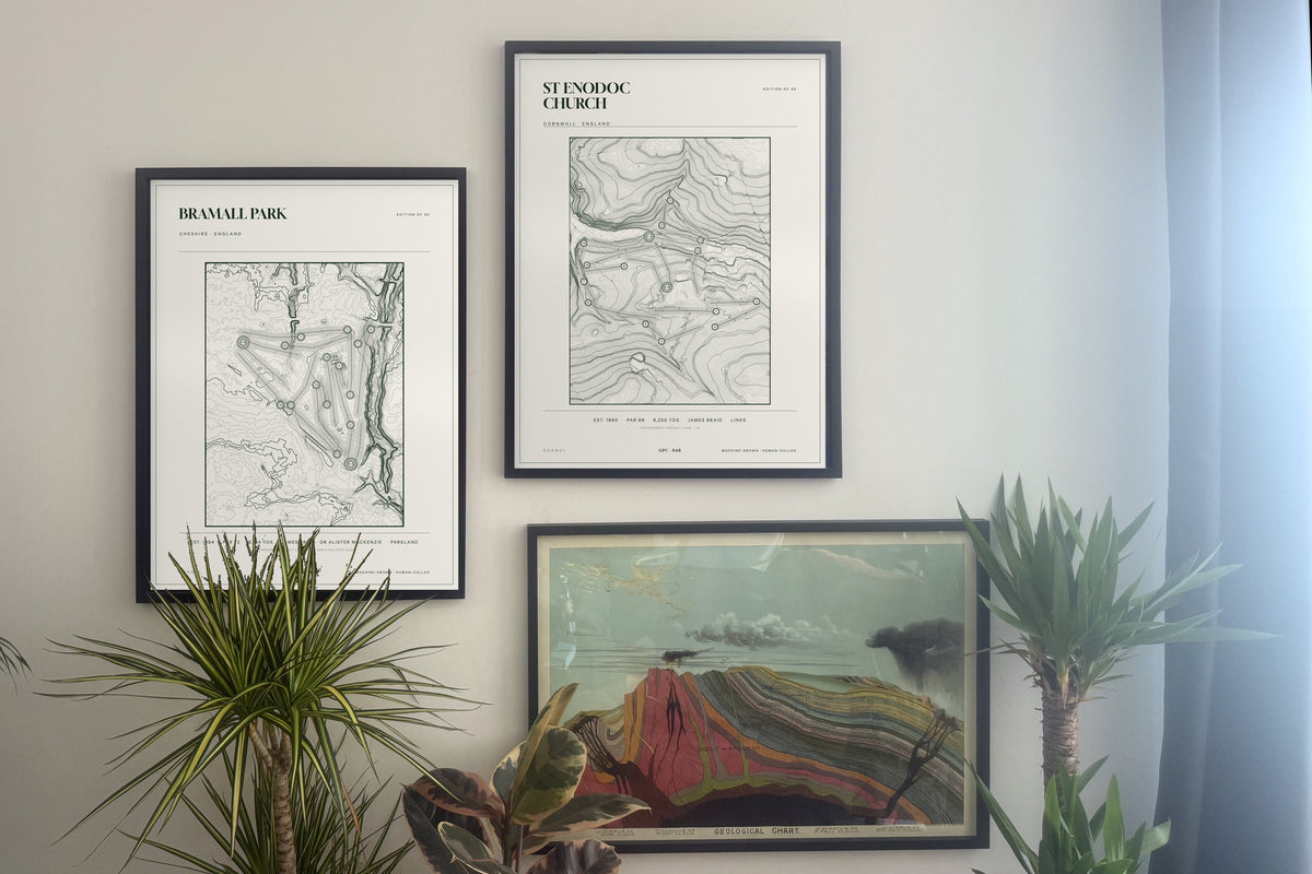 Bramall Park, Cheshire and prints, framed, gallery wall