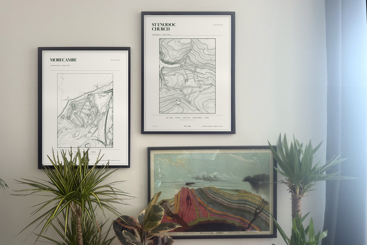 Morecambe, Lancashire and prints, framed, gallery wall