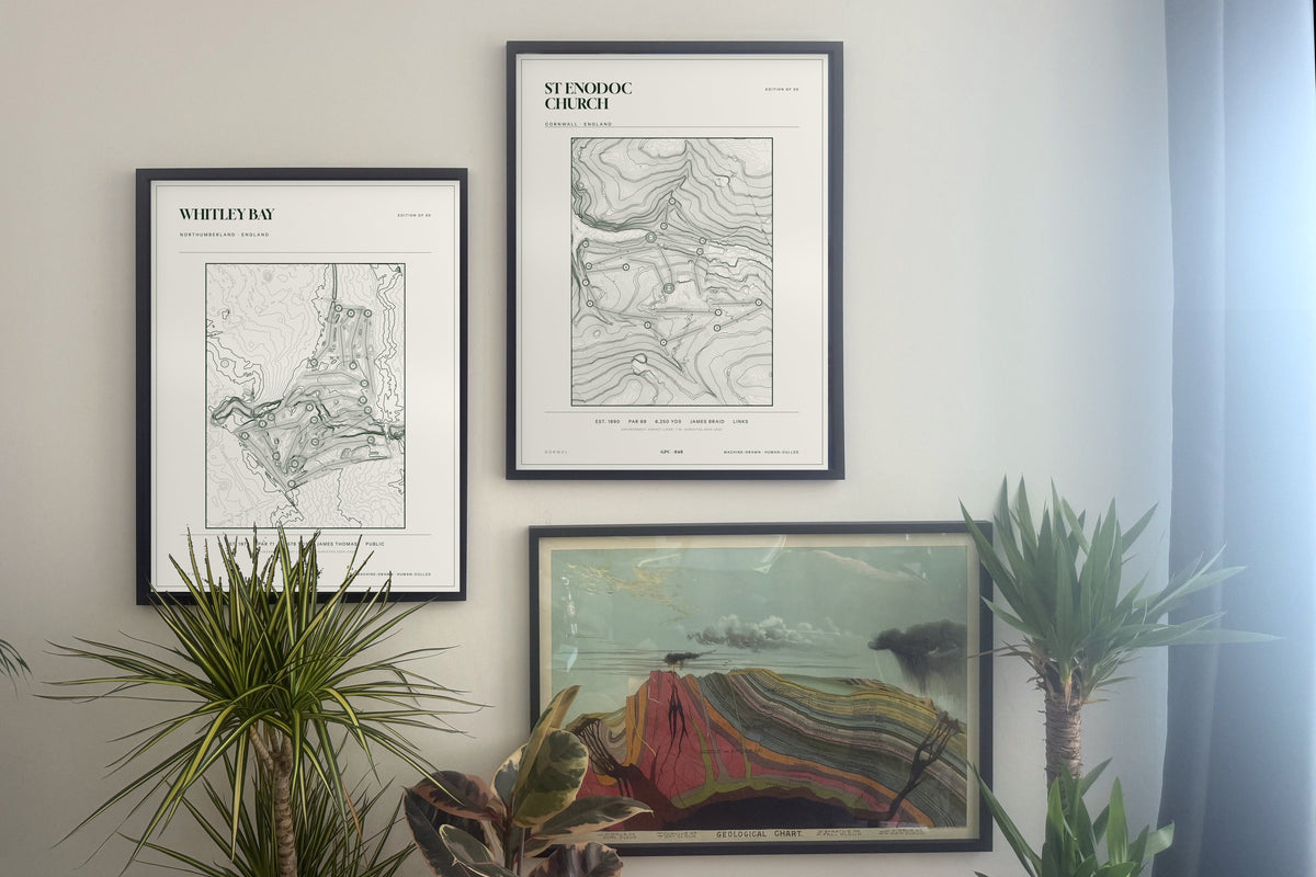 Whitley Bay, Northumberland and prints, framed, gallery wall