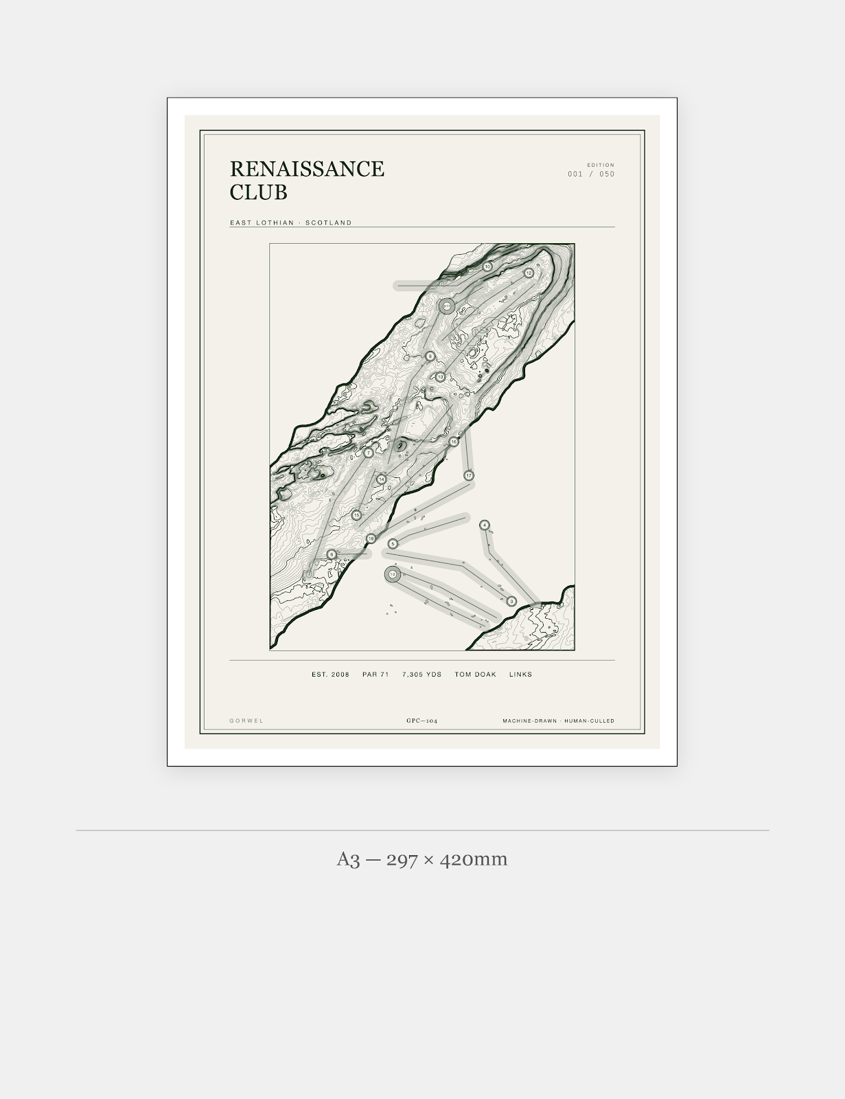 Renaissance Club Golf Course Print | Topographic Map Wall Art