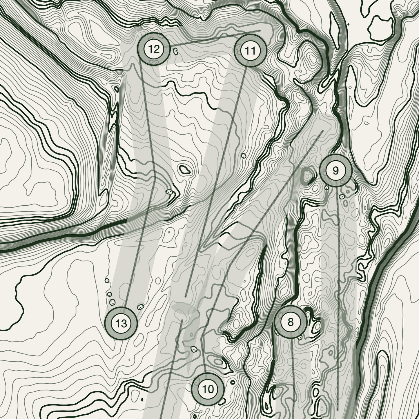 Murcar Links Golf Course Print | Topographic Map Wall Art