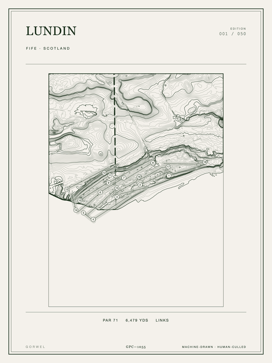 Lundin Golf Course Print | Topographic Map Wall Art
