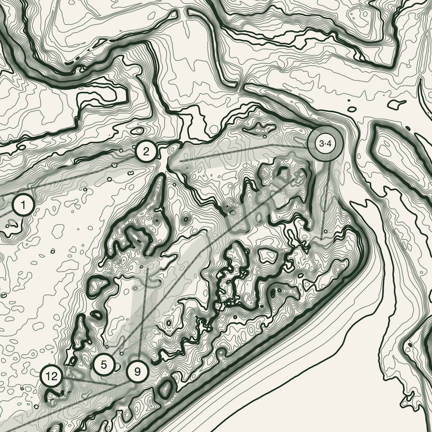 Cruden Bay Golf Course Print | Topographic Map Wall Art