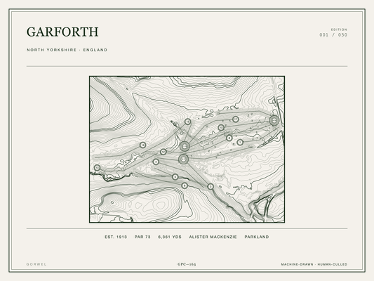 Garforth Golf Course Print | Topographic Map Wall Art