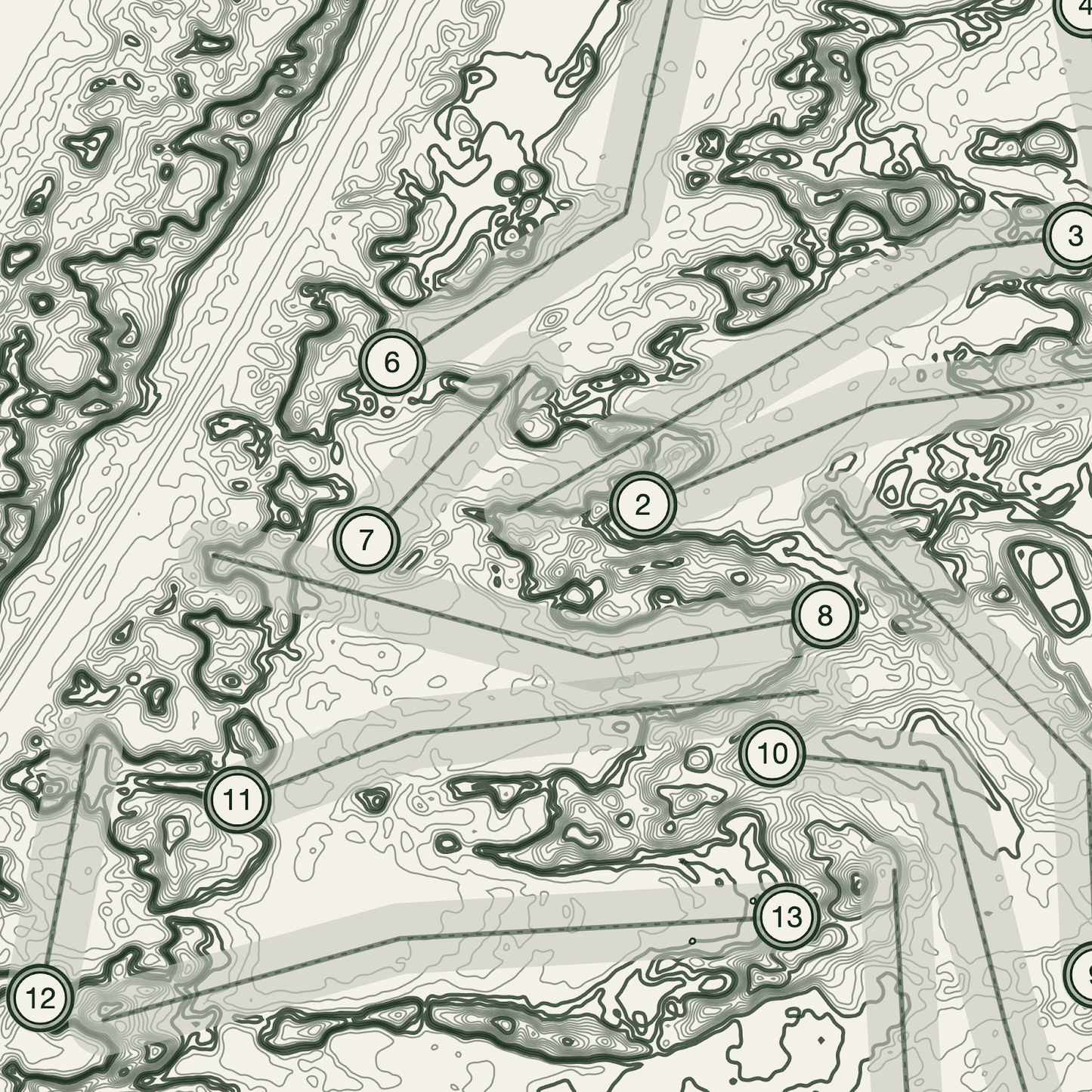 Royal Birkdale Golf Course Print | Topographic Map Wall Art