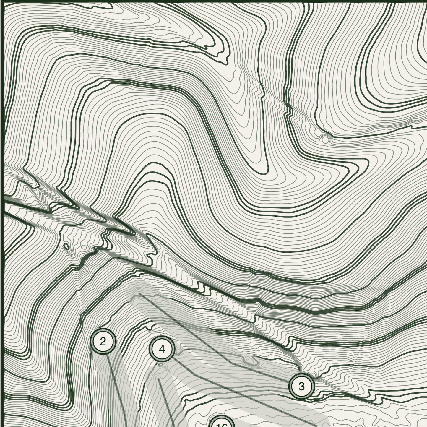 Huntercombe Golf Course Print | Topographic Map Wall Art