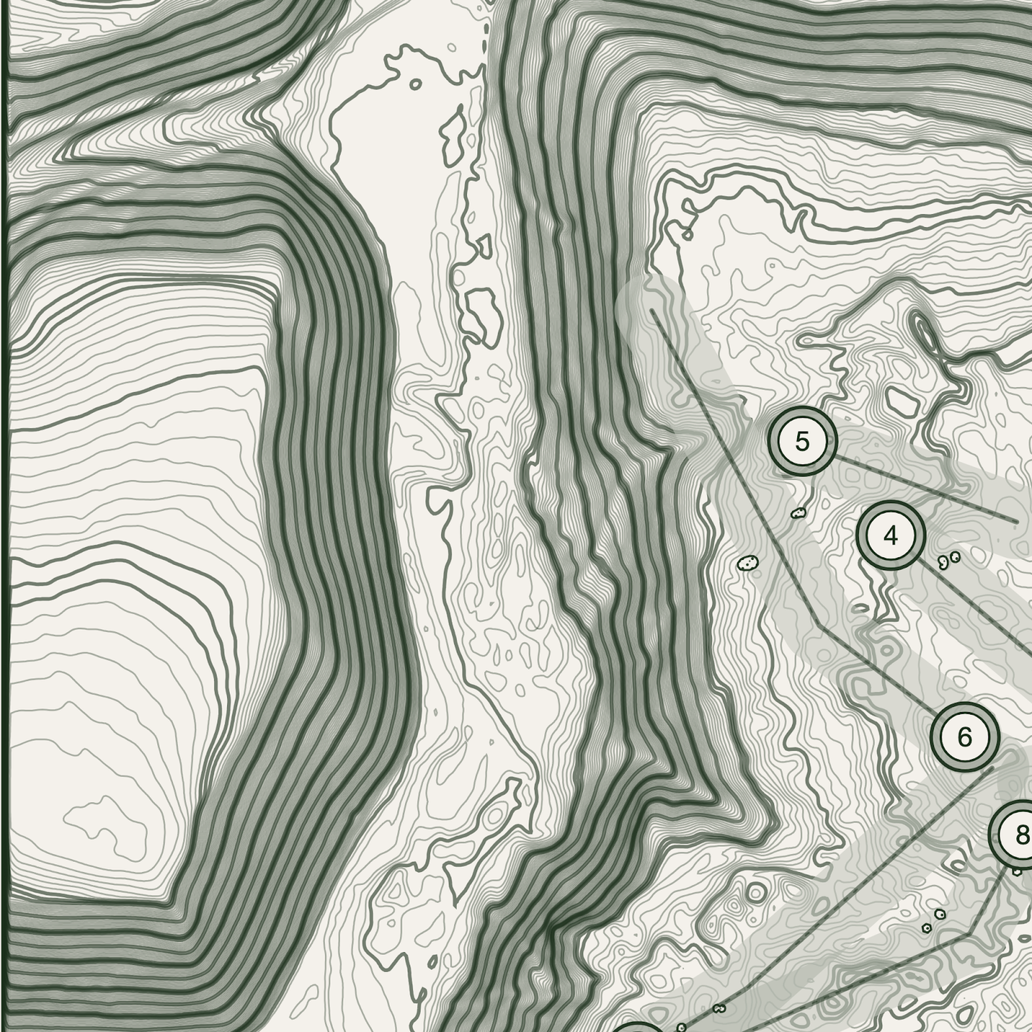 Pennard Golf Course Print | Topographic Map Wall Art
