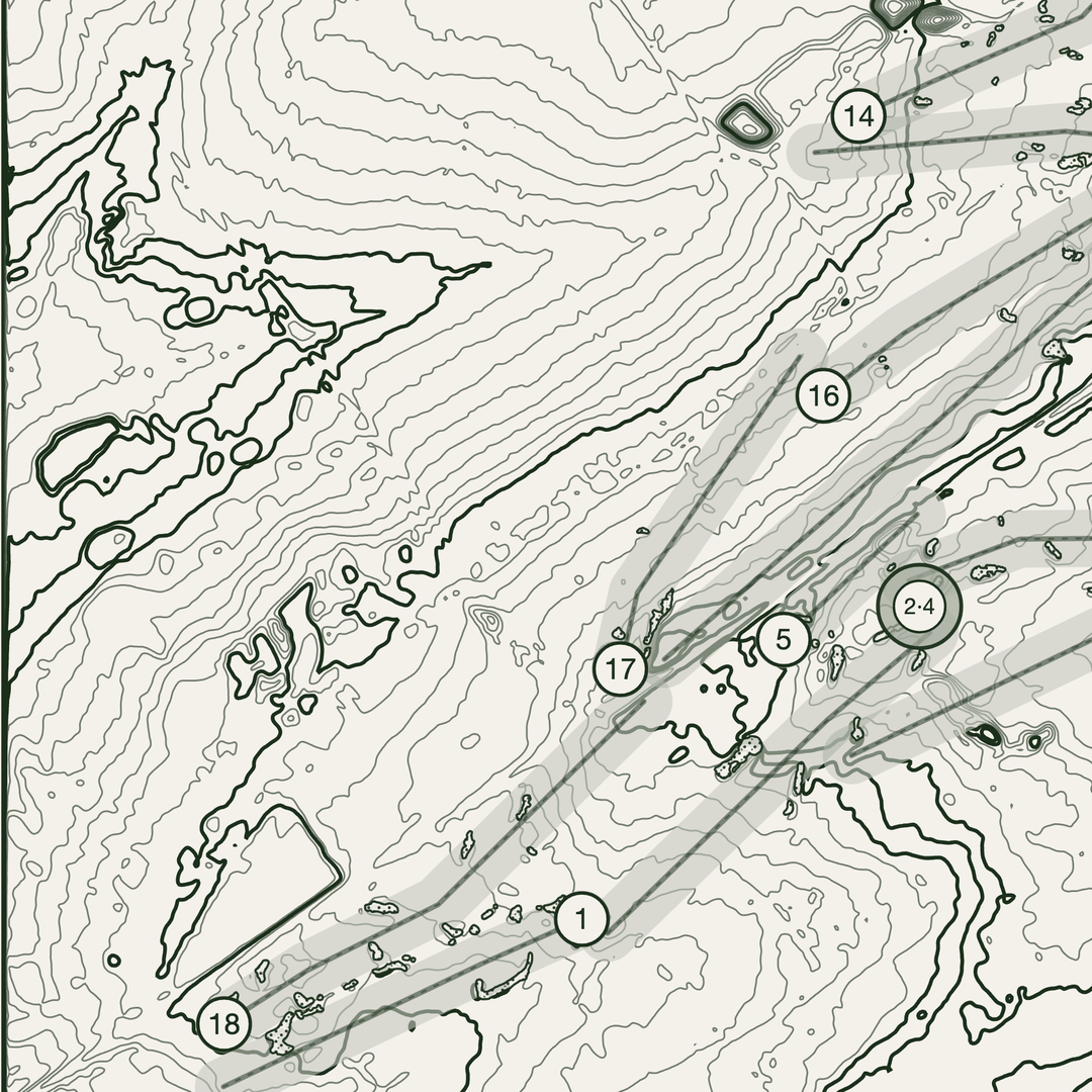Woodhall Spa Hotchkin Golf Course Print | Topographic Map Wall Art