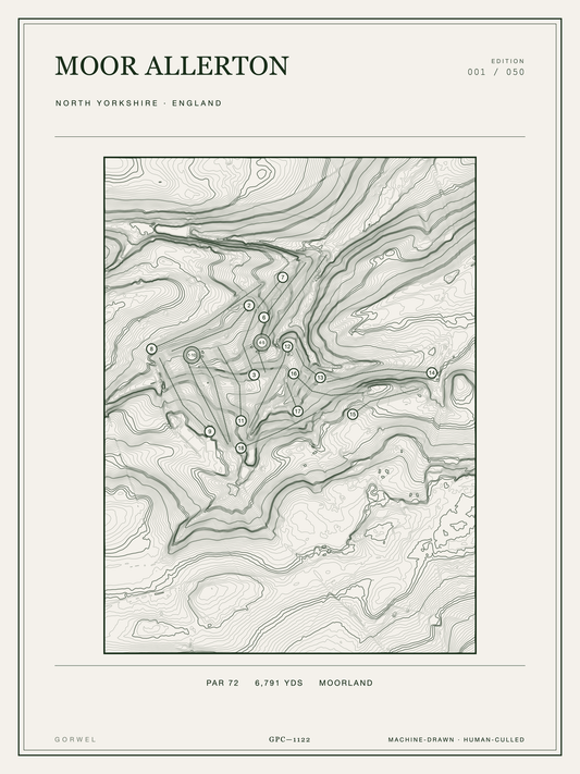Moor Allerton Golf Course Print | Topographic Map Wall Art