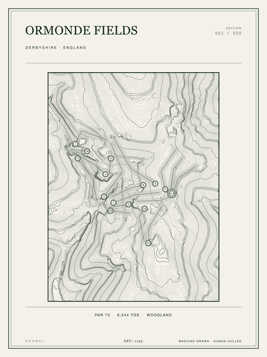 Ormonde Fields Golf Course Print | Topographic Map Wall Art