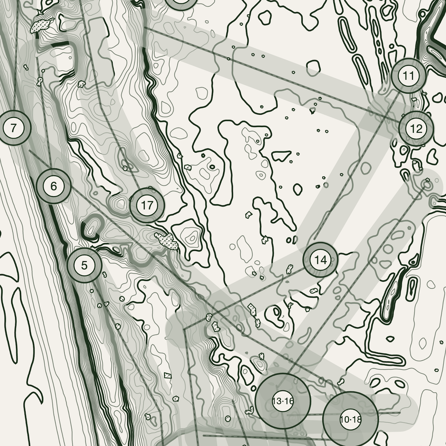 Turnberry Ailsa Golf Course Print | Topographic Map Wall Art