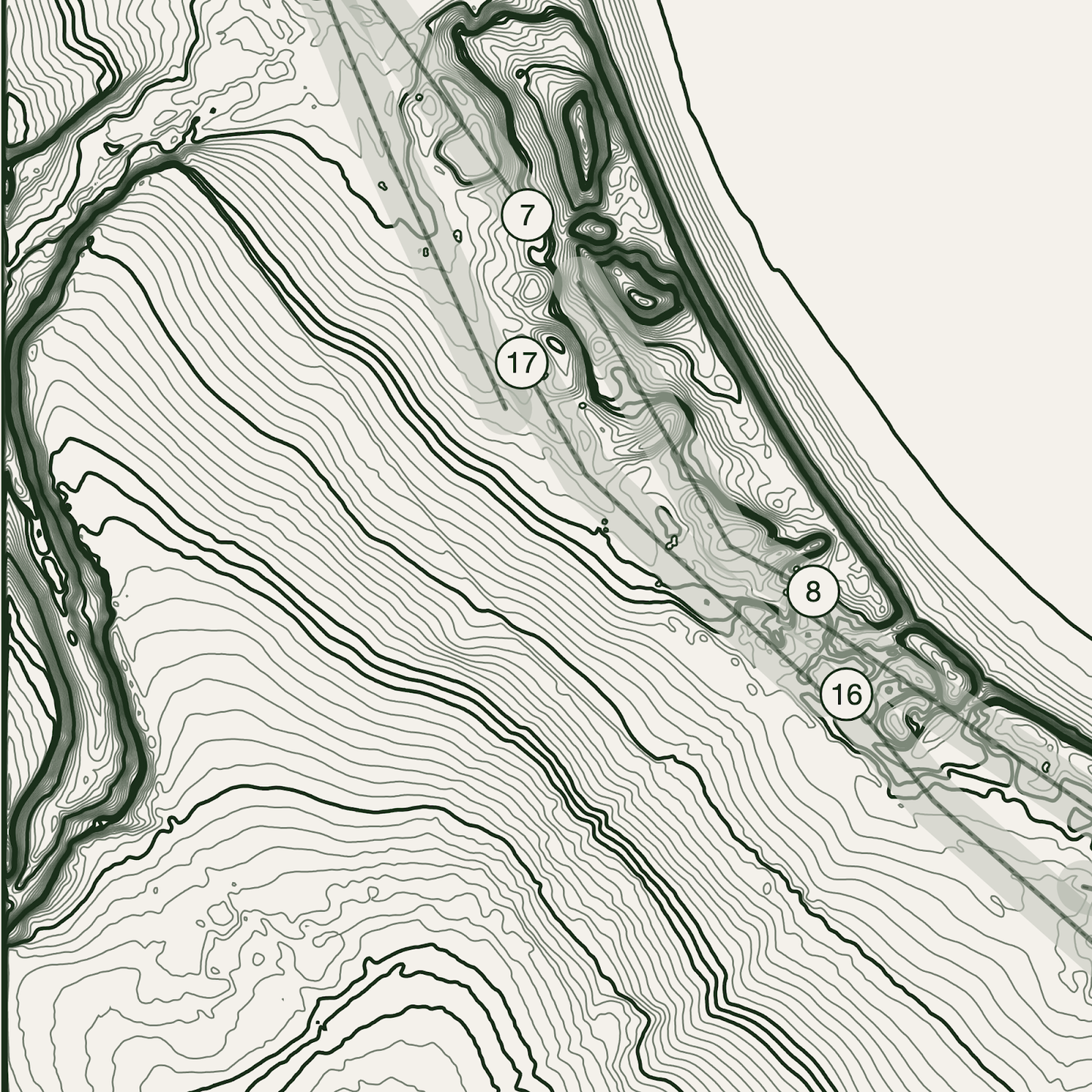 Dunstanburgh Castle Golf Course Print | Topographic Map Wall Art