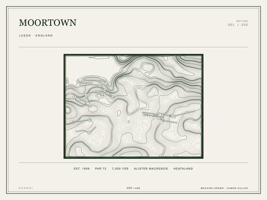 Moortown Golf Course Print | Topographic Map Wall Art