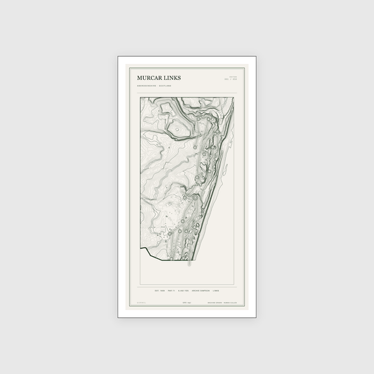 Murcar Links Golf Course Print | Topographic Map Wall Art