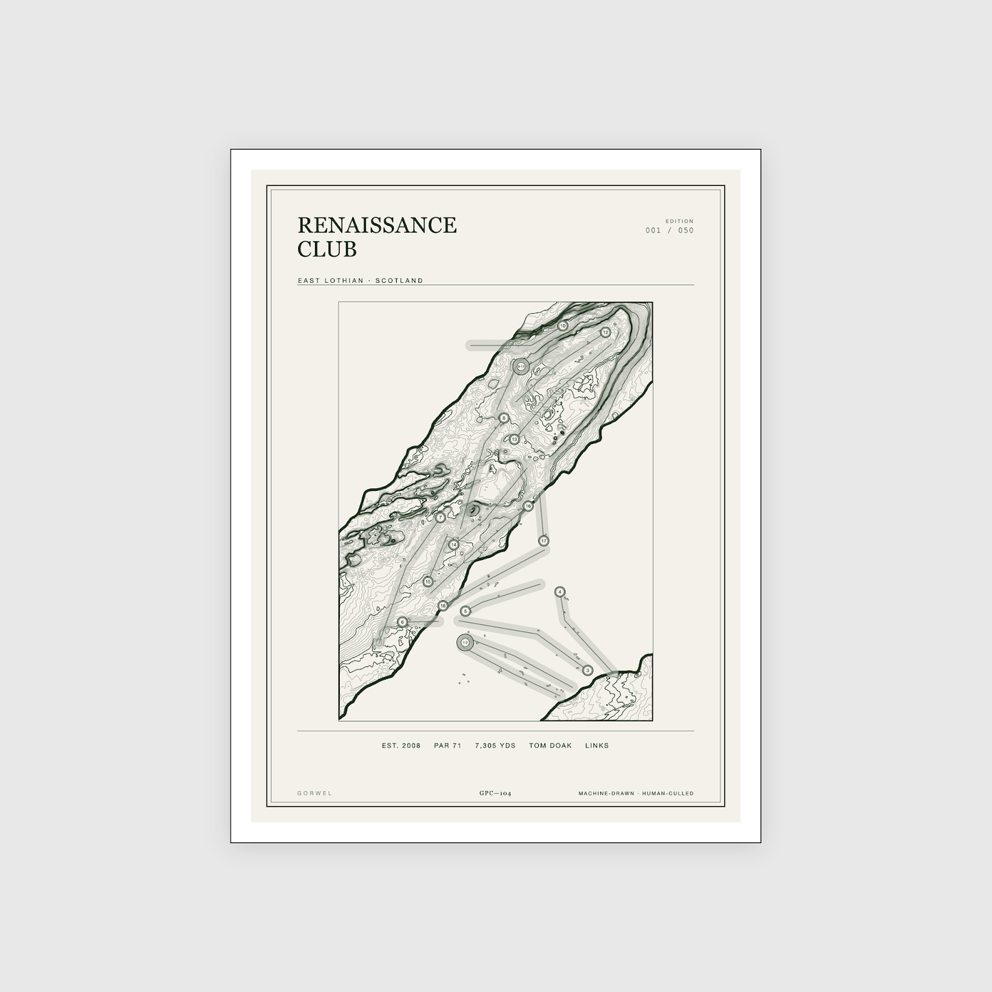 Renaissance Club Golf Course Print | Topographic Map Wall Art