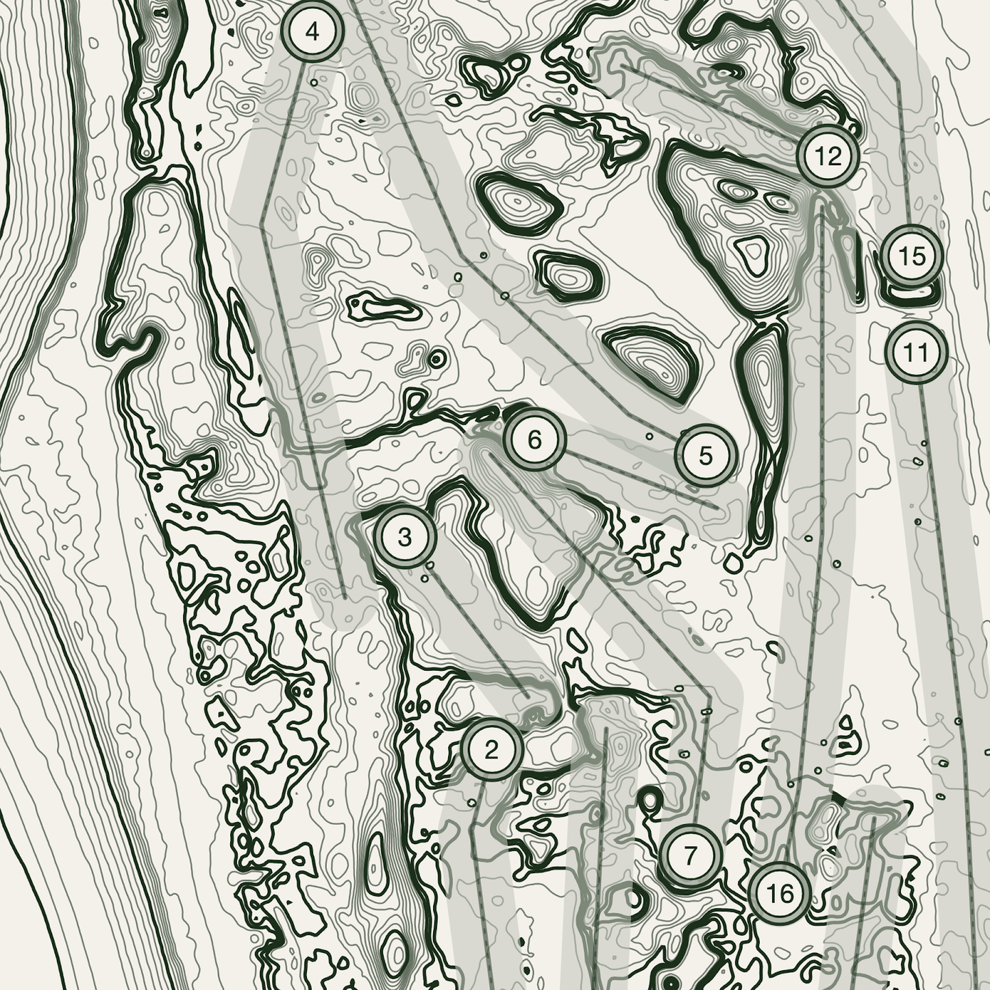 West Lancashire Golf Course Print | Topographic Map Wall Art