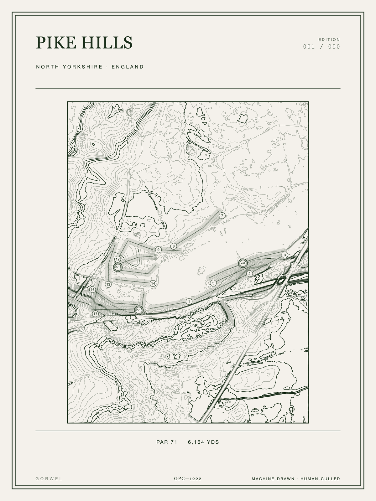 Pike Hills Golf Course Print | Topographic Map Wall Art