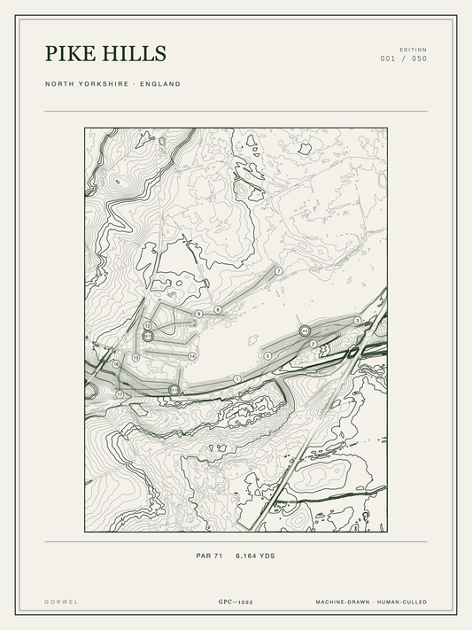 Pike Hills Golf Course Print | Topographic Map Wall Art