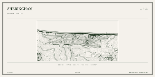Sheringham Golf Course Print | Topographic Map Wall Art