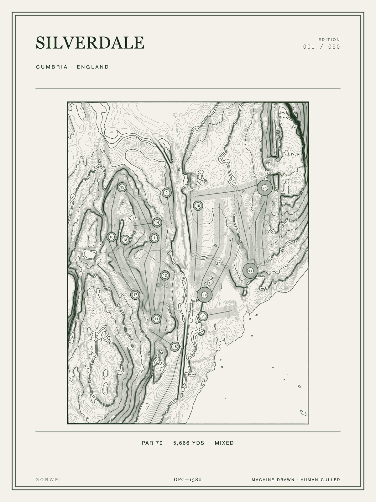 Silverdale Golf Course Print | Topographic Map Wall Art