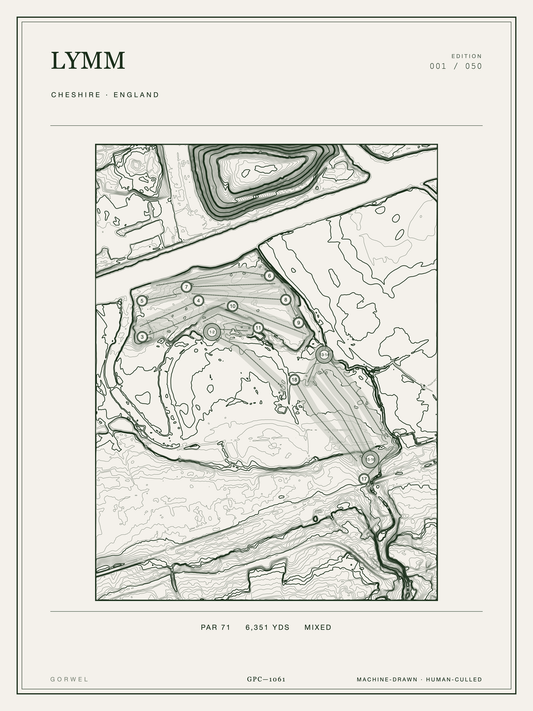 Lymm Golf Course Print | Topographic Map Wall Art