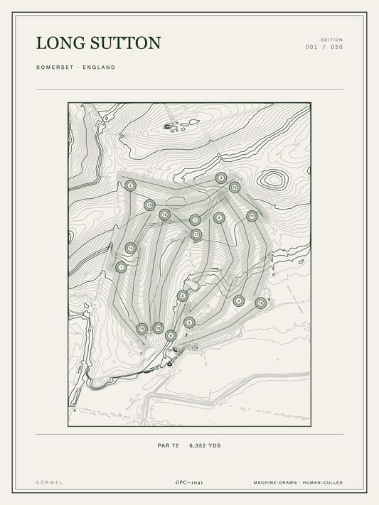 Long Sutton Golf Course Print | Topographic Map Wall Art