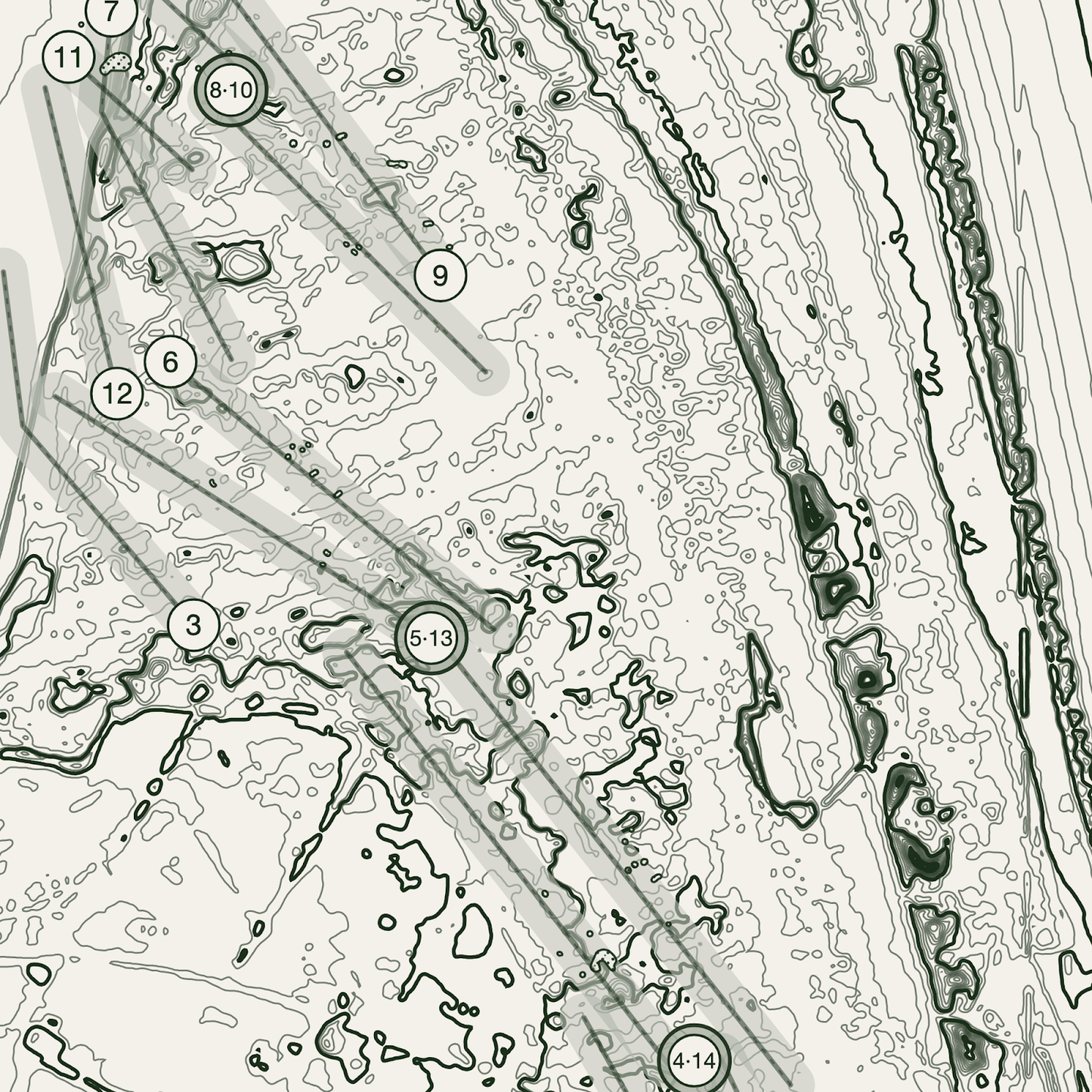 The Old Course St Andrews Golf Course Print | Topographic Map Wall Art