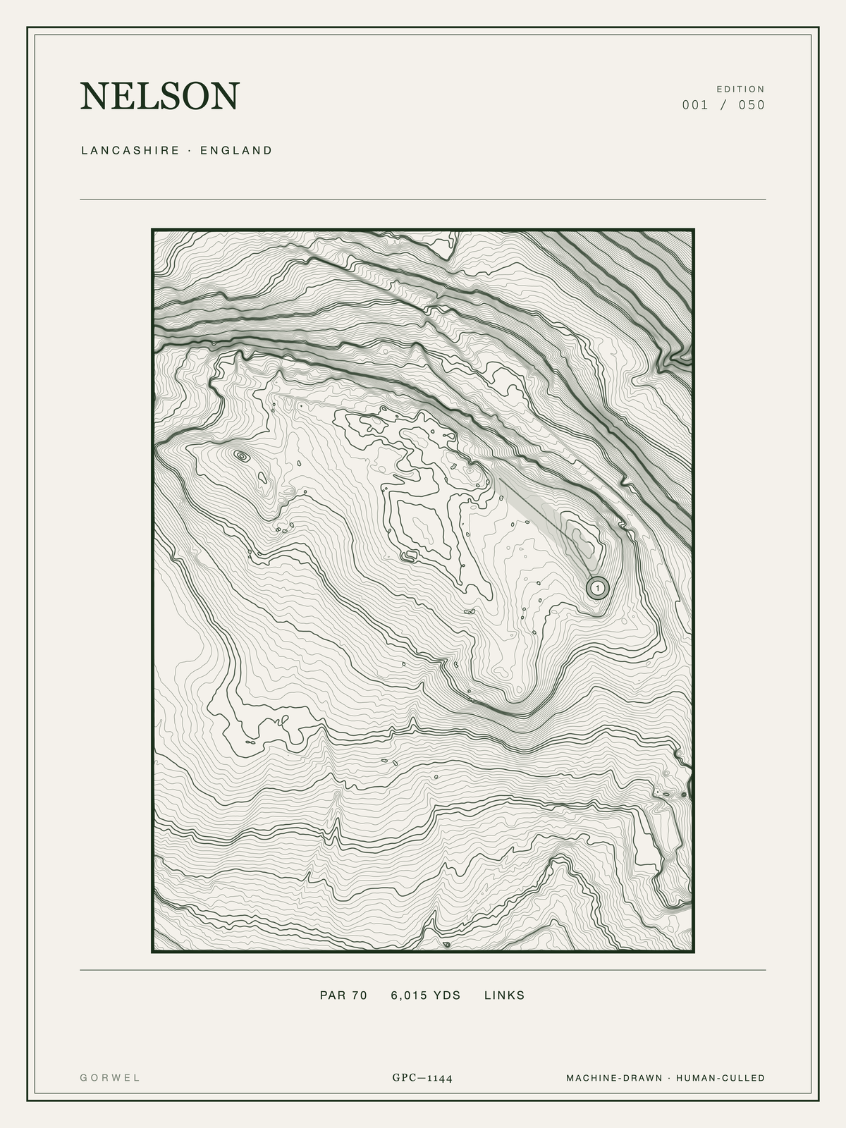 Nelson Golf Course Print | Topographic Map Wall Art