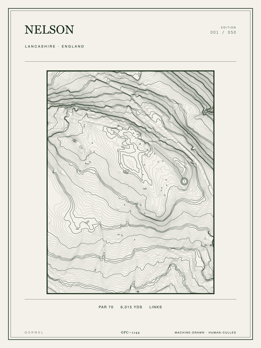 Nelson Golf Course Print | Topographic Map Wall Art