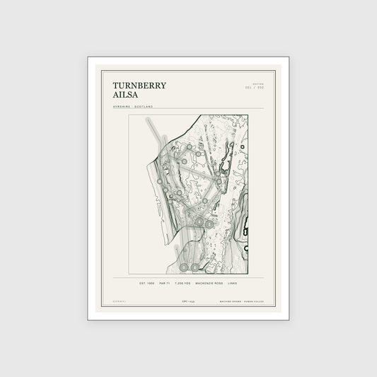 Turnberry Ailsa Golf Course Print | Topographic Map Wall Art
