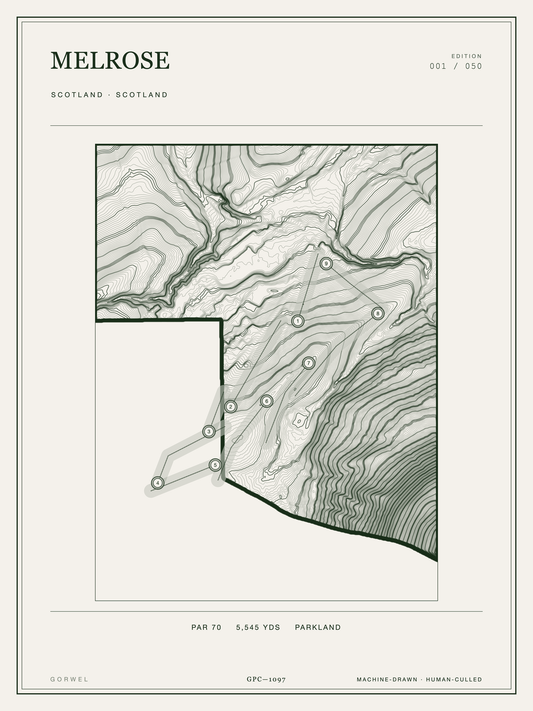 Melrose Golf Course Print | Topographic Map Wall Art