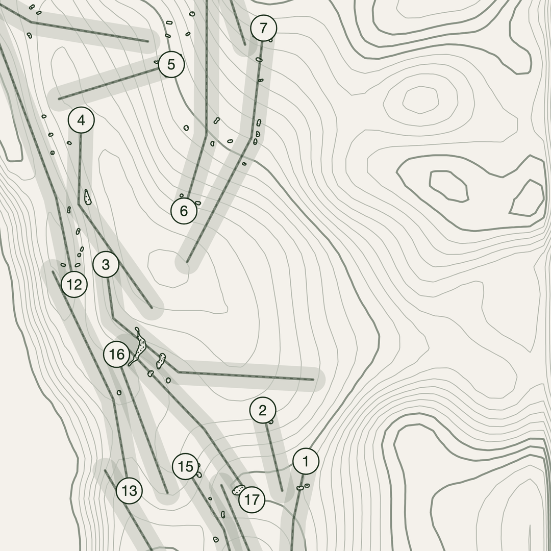 Prestwick Golf Course Print | Topographic Map Wall Art