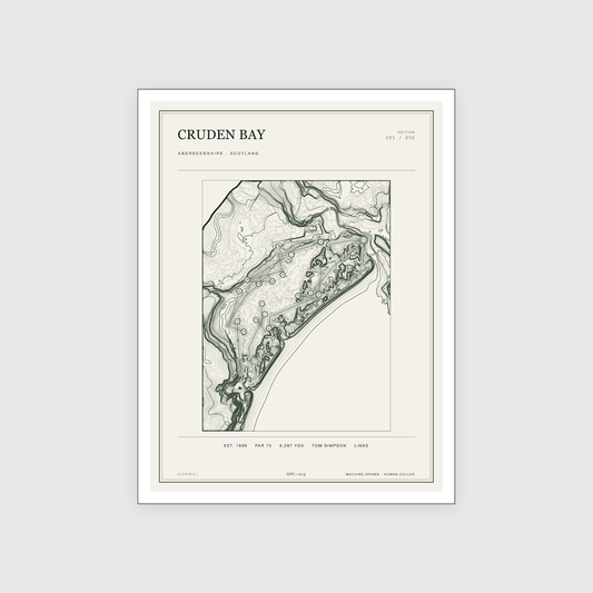 Cruden Bay Golf Course Print | Topographic Map Wall Art