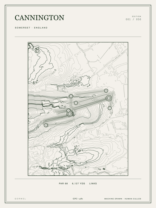 Cannington Golf Course Print | Topographic Map Wall Art