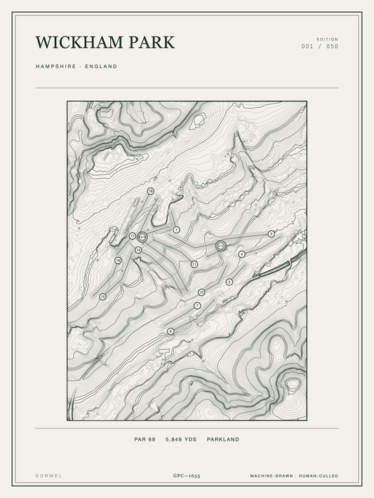 Wickham Park Golf Course Print | Topographic Map Wall Art