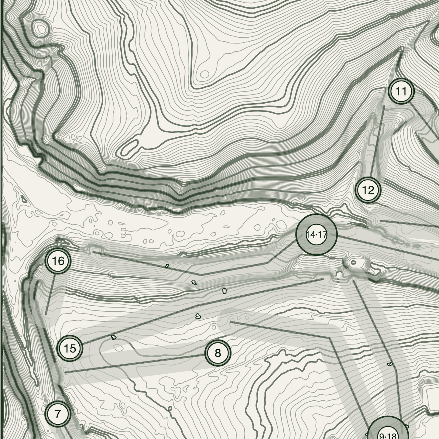 St Enodoc Church Golf Course Print | Topographic Map Wall Art