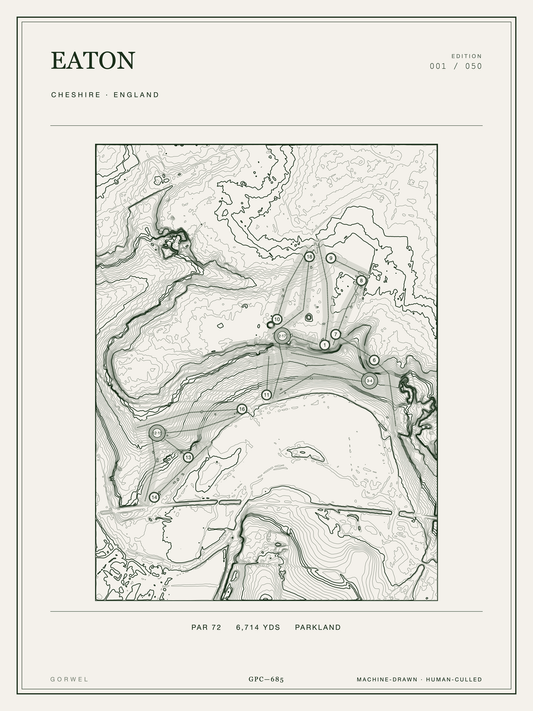 Eaton Golf Course Print | Topographic Map Wall Art