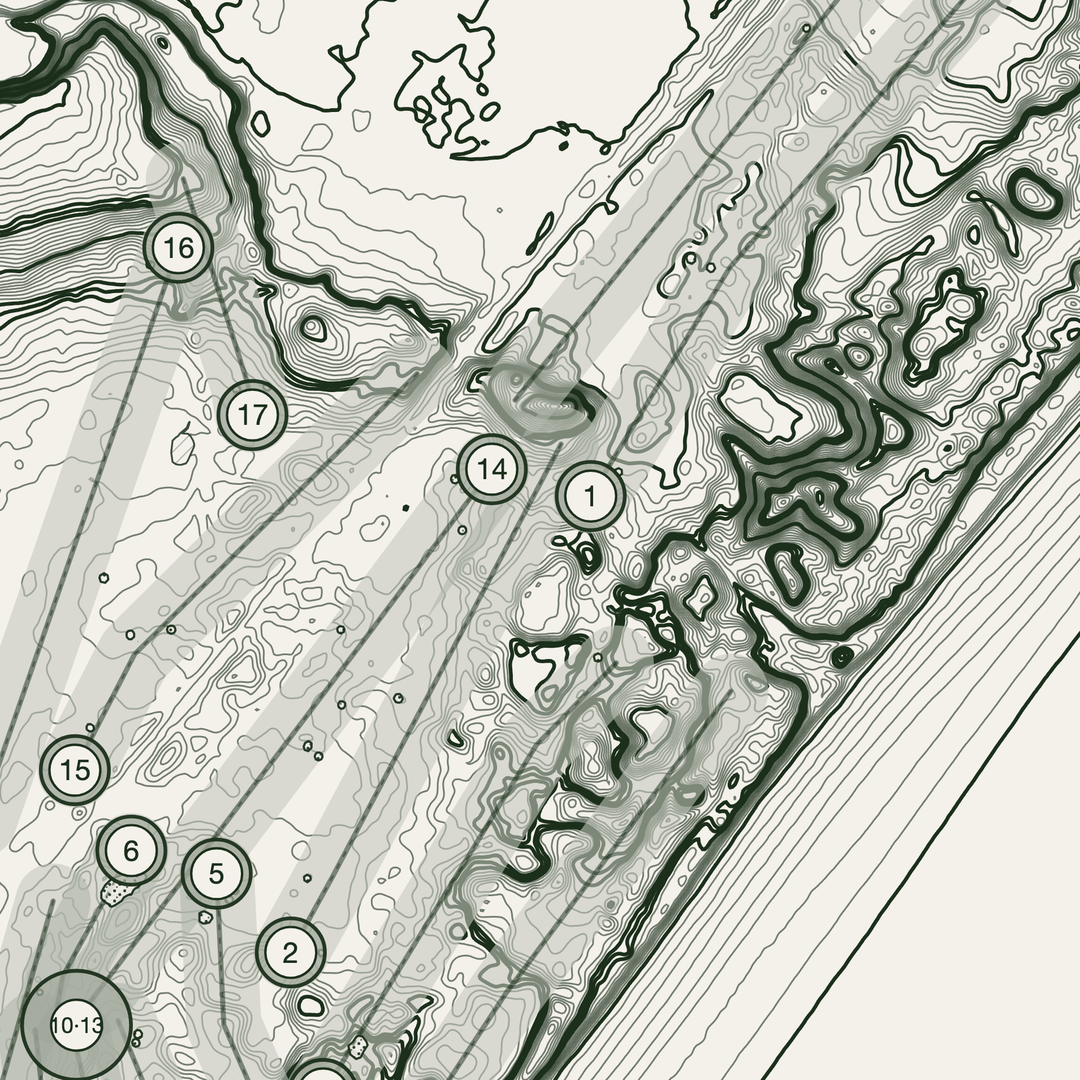 Tenby Golf Course Print | Topographic Map Wall Art