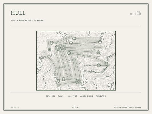 Hull Golf Course Print | Topographic Map Wall Art