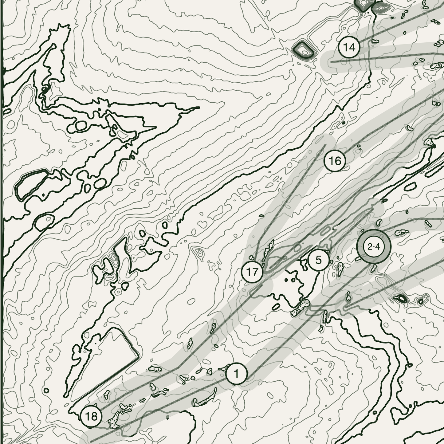 Woodhall Spa Hotchkin Golf Course Print | Topographic Map Wall Art