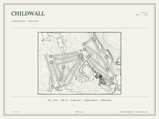 Childwall Golf Course Print | Topographic Map Wall Art