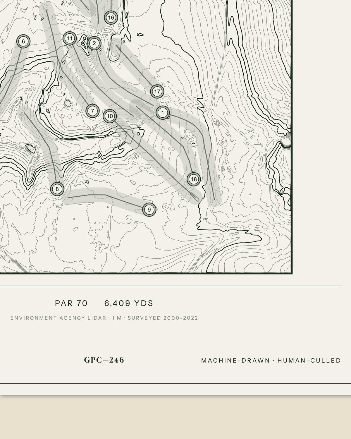 Aldenham, Hertfordshire print, data strip and edition mark