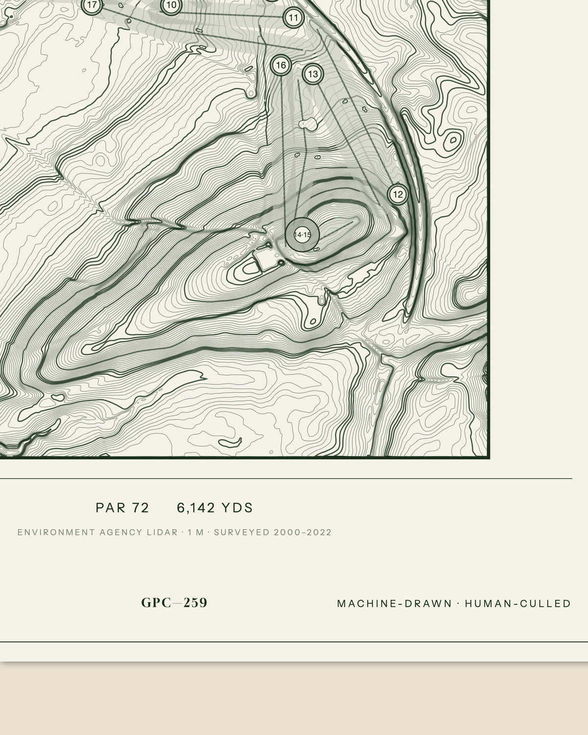 Alsager Golf and Country Club, Cheshire print, data strip and edition mark