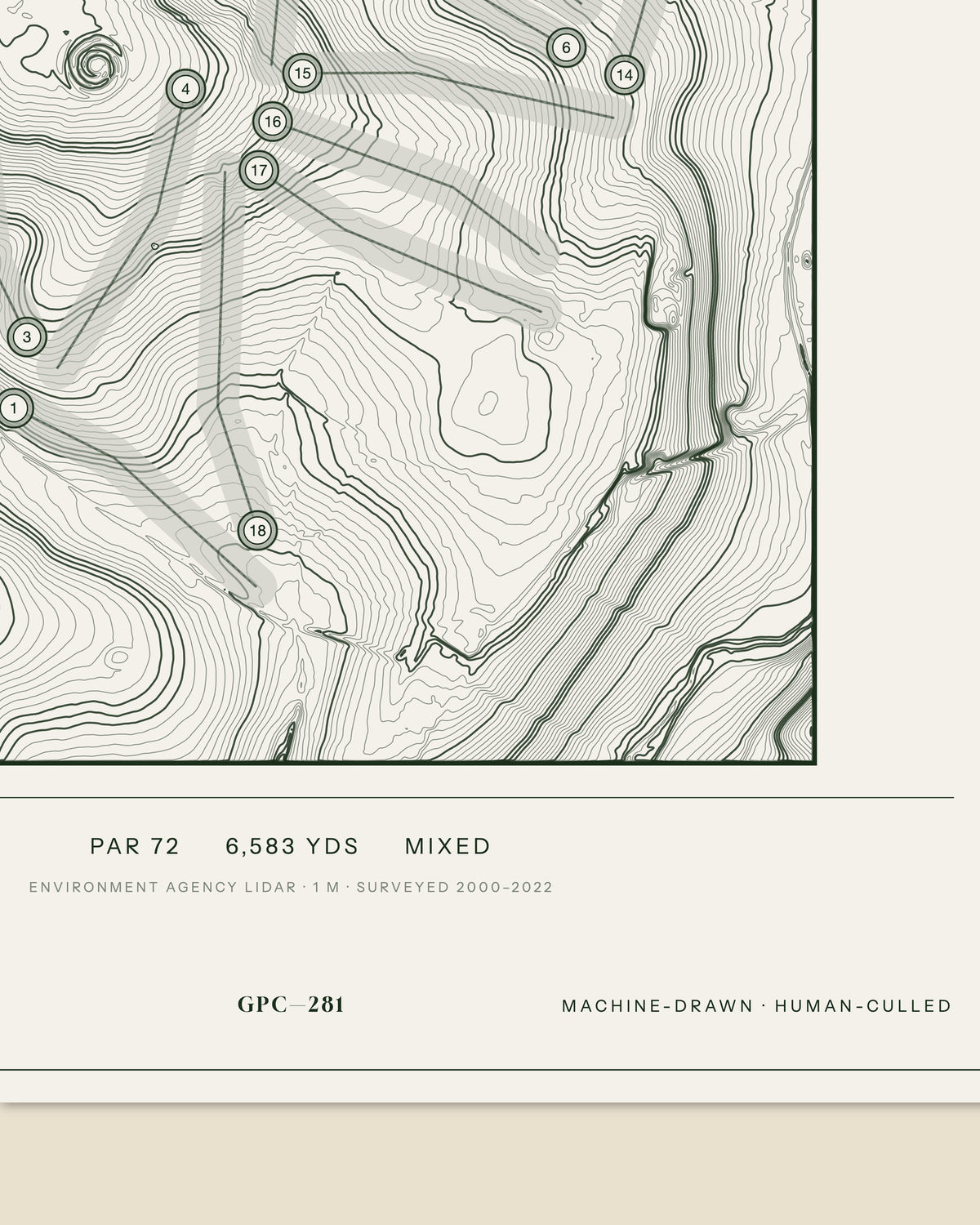 Ash Valley, Hertfordshire print, data strip and edition mark
