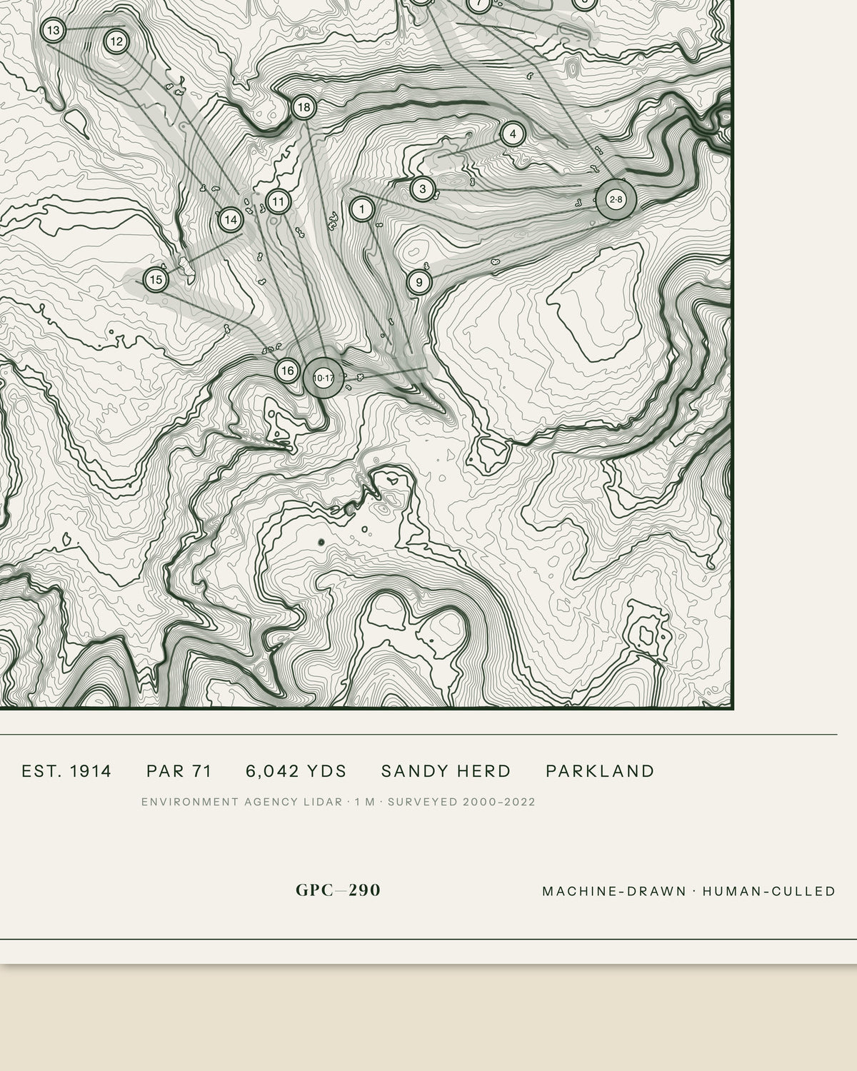 Aspley Guise & Woburn Sands, Bedfordshire print, data strip and edition mark