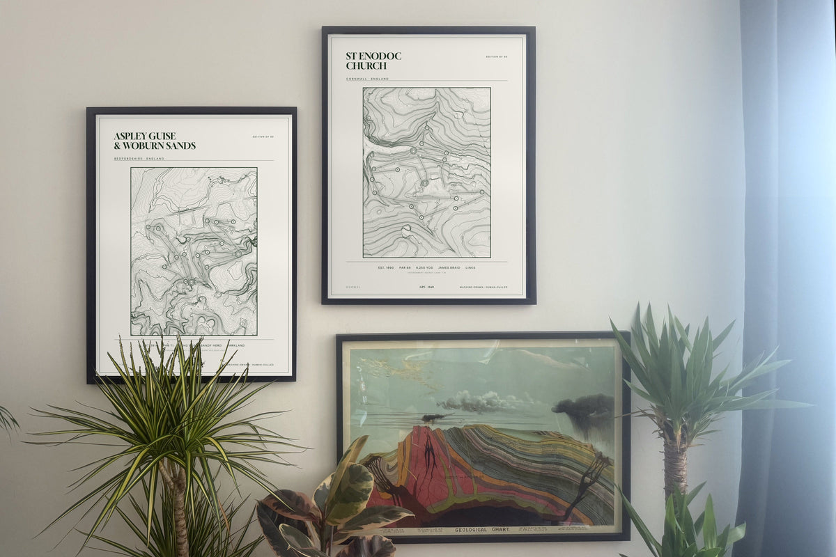 Aspley Guise & Woburn Sands, Bedfordshire and  prints, framed, gallery wall