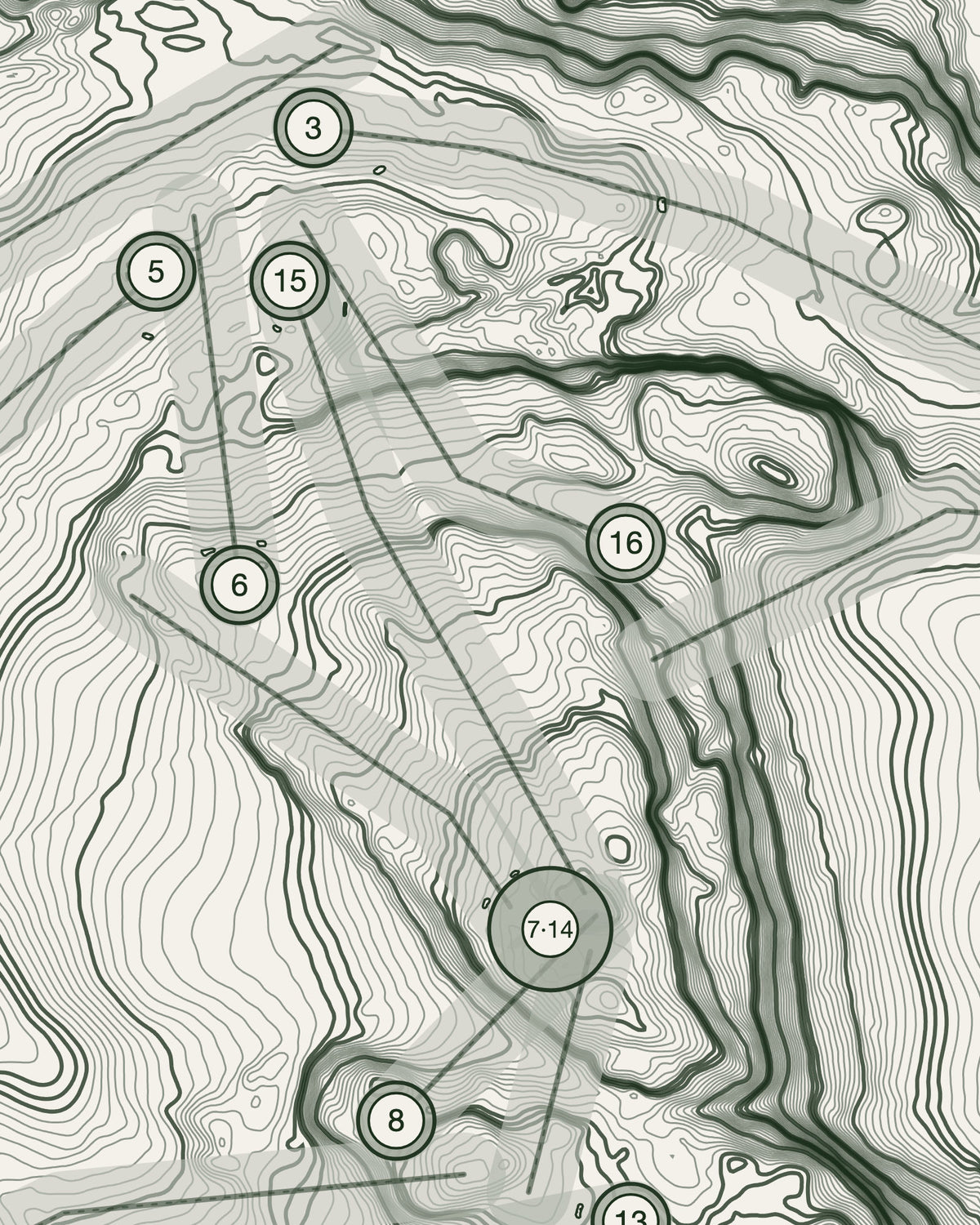 Bamburgh Castle, Northumberland print, contour detail